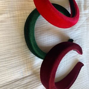 3 velvet headbands